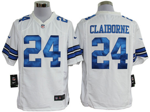 Dallas Cowboys 24 LSU Morris Claiborne White Game Nike Nfl jersey